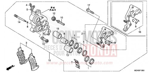 R. FRONT BRAKE CALIPER NT700VAB de 2011
